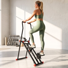 SPORTNOW Foldable Stair Stepper for Home Gym with 3 Resistances