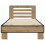 VidaXL vidaXL Bed Frame with Headboard Artisan Oak 80 x 200 cm 5