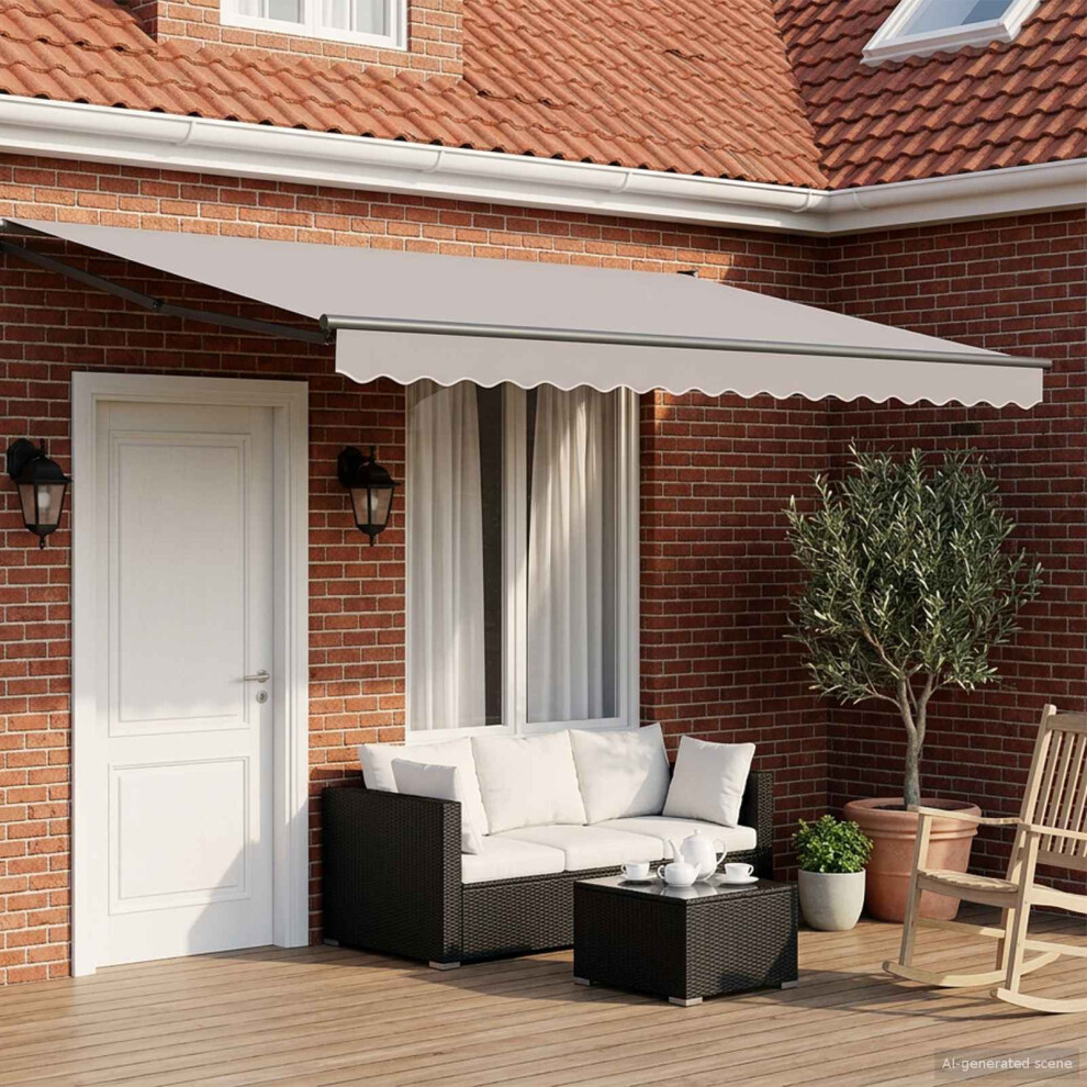 Vidaxl Electric Retractable Awning Frame Anthracite 4.5 X 3 M