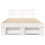 VidaXL vidaXL Bed Frame with Headboard White 120 x 190 cm Solid Pine Wood 3
