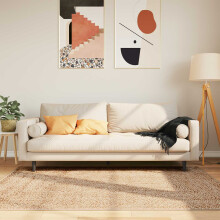 vidaXL Rug Runner MARSA Yellow 120 x 170 cm Polyester and PVC