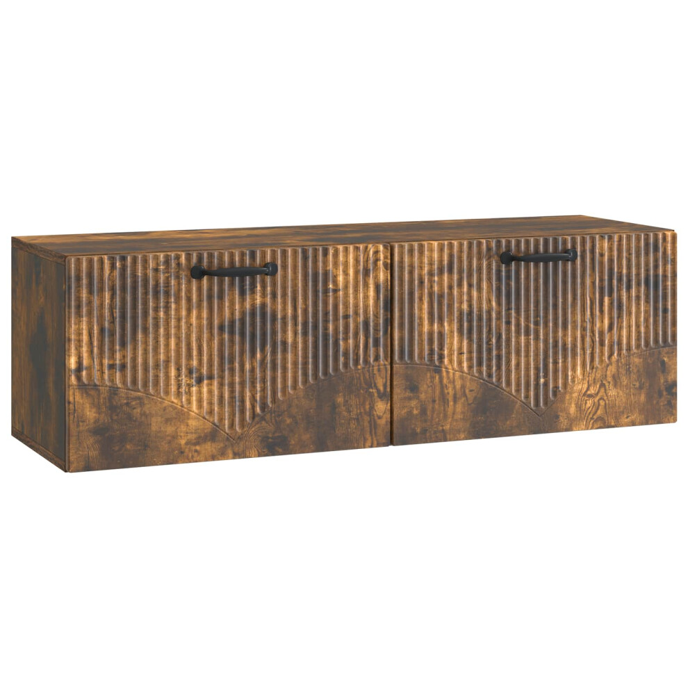 Vidaxl Wall-Mounted Tv Cabinet Smoked Oak 98 X 31 X 30 Cm