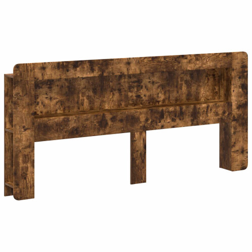 VidaXL vidaXL Headboard Cabinet with Storage Smoked Oak Engineered Wood 1
