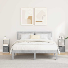 vidaXL Bedside Table 2 pcs Concrete Grey 25.5 x 22 x 49.5 cm