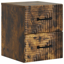 vidaXL Wall-Mounted Bedside Cabinet Smoked Oak 34.5 x 33 x 40 cm