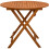 VidaXL vidaXL Folding Garden Table Brown Ø 90 x 75 cm Solid Eucalyptus Wood 7