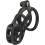 Cellmate Guardian Male Chastity Cage Black Size 3 1