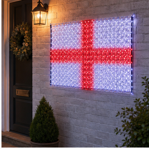 England Flag LED Net Light, 24V Low Voltage with Transformer 2