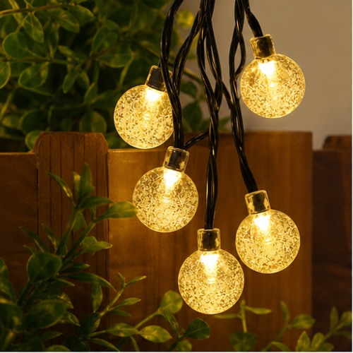 Solar LED Globe String Lights, Warm White, Waterproof Outdoor and Camping Lights, 100 LEDs, 8 Modes 1