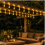 Solar LED Raindrop String Lights Warm White, 200 LEDs, 22 m, Waterproof Outdoor, 8 Modes 4