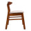 Living And Home 2-Piece Solid Wood Dining Chairs, Beige Upholstered Padded Seat, Curved Backrest Kitchen Side Chairs for Dining Room 4