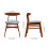Living And Home 2-Piece Solid Wood Dining Chairs, Grey Upholstered Padded Seat, Curved Backrest Kitchen Side Chairs for Dining Room 6