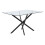 Living And Home 120x80cm Tempered Glass Dining Table with Iron Legs 2