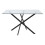 Living And Home 120x80cm Tempered Glass Dining Table with Iron Legs 3