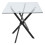 Living And Home 120x80cm Tempered Glass Dining Table with Iron Legs 4