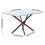 Living And Home 120x80cm Tempered Glass Dining Table with Iron Legs 6