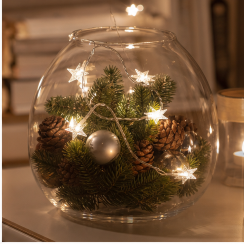 LED Teardrop String Lights, Warm White, 40 LEDs, Battery Powered with Remote Control, 8 Modes, Christmas Decor 2