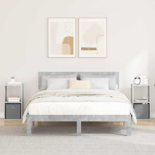 vidaXL Bedside Table 2 pcs Concrete Grey 30.5 x 27 x 59.5 cm