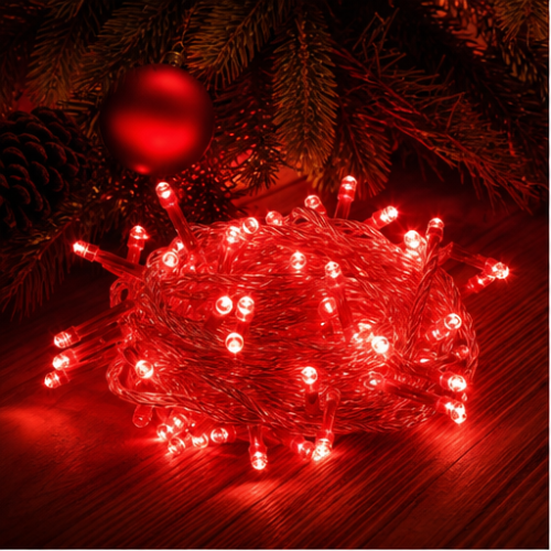 Red LED String Lights 24V, 800 LEDs, Waterproof and Connectable for Christmas Decoration 1