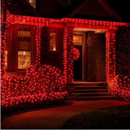 Red LED String Lights 24V, 800 LEDs, Waterproof and Connectable for Christmas Decoration 2