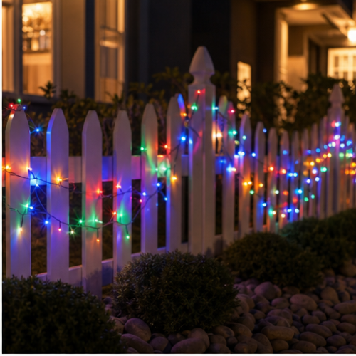 Solar Multicolour LED String Lights IP65, 100 LEDs, 12 m, 8 Modes, for Garden and Camping 2