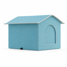 Portable Cooling Pet House for Cats and Dogs, Peacock Blue, Medium, Summer Sleeping Bed