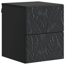 vidaXL Wall-Mounted Bedside Cabinet Black 34.5 x 33 x 40 cm