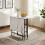 Living And Home 120x80cm Folding Dining Table with Wheels and Storage Shelves 2
