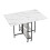 Living And Home 120x80cm Folding Dining Table with Wheels and Storage Shelves 4