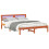 VidaXL vidaXL Bed Frame with Headboard Wax Brown 150 x 200 cm Solid Pine Wood 4