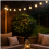 Solar LED Globe String Lights, 40 Warm White Waterproof Lights for Camping, Tent and Wedding Décor, Remote Control and USB 5