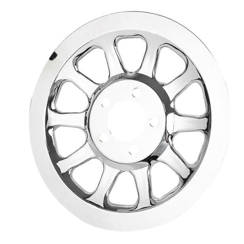 Chrome Outer Rear Pulley Cover Insert for Softail Fat Boy Lo FLSTN FXSTC