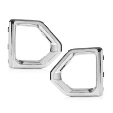 For 2019-2021 Front Fog Light Outer Bezel Cover Chrome Set
