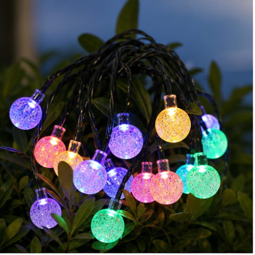 Multicolor Solar LED String Lights, 100 LEDs, 8 Modes, Waterproof for Garden and Christmas 1