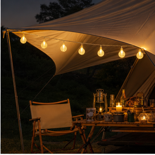 Warm White Globe LED String Lights, 100 Connectable Lights, Plug-In, Christmas Decoration 2