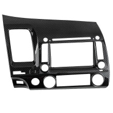 Carbon Fiber Style Dashboard GPS Navigation Panel AC Buttons Cover Trim Fit for 06-11