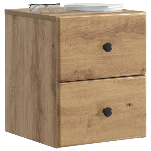 VidaXL vidaXL Wall-Mounted Bedside Cabinet 2 pcs Artisan Oak Engineered Wood 1