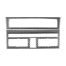 For 2007-2015 Real Soft Carbon Fiber Car Central AC Air Control Button Panel Cover Trim Interior Ac