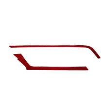 ABS Red Carbon Fiber Middle Outlet Cover Trim Decor Sticker for 10Th Gen 2016 2017 2018 2019(LHD)