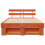 VidaXL vidaXL Bed Frame with Headboard Wax Brown 135 x 190 cm Solid Pine Wood 4
