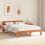 VidaXL vidaXL Bed Frame with Headboard Wax Brown 140 x 200 cm Solid Pine Wood 5