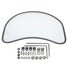 Motorcycle front windscreen oval universal fit clear air deflector guard