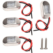 4Pcs LED Side Marker Light IP68 Waterproof for Yacht Truck RV