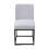 Living And Home Set of 2 Chenille Upholstered Dining Chairs in Light Grey 4