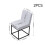 Living And Home Set of 2 Chenille Upholstered Dining Chairs in Light Grey 6