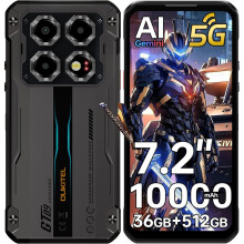 (Black, 12GB 512GB) OUKITEL WP60 5G Rugged Phone,7.2" Inch, 36(12+24)GB 512GB,10000mAh,Android 15
