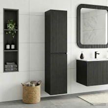 vidaXL Wall-mounted Bathroom Cabinet Black 33 x 34.5 x 160 cm