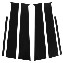 6pcs door pillar molding cover gloss black