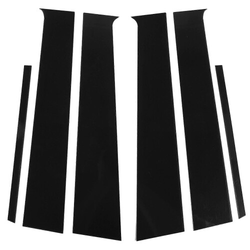 6pcs door pillar molding cover gloss black