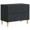 VidaXL vidaXL Bedside Table Black 62 x 34.5 x 48 cm Engineered Wood 1